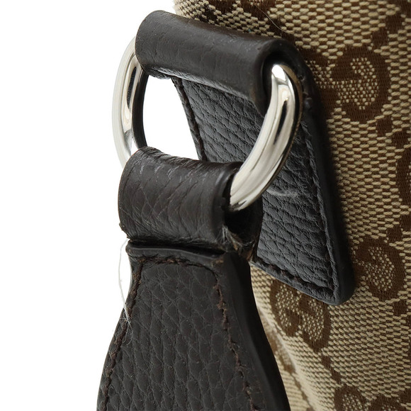 Gucci Shoulder GG Leather Brown Bag Khaki - Picture 5 of 9